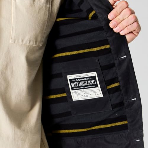 Image of Huckberry Flint and Tinder Men's Flannel-Lined Waxed Trucker Jacket