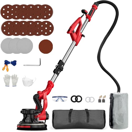 Red 9-Speed Drywall Sander with LED