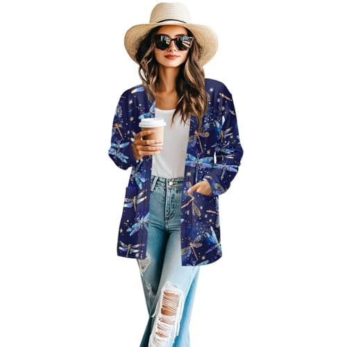 Image of Womens Open Fron Cardigan Sweaters Long Sleeve Tops Daily Coats