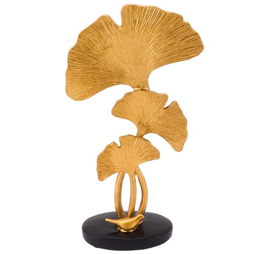 Décoration de Feuille de Résine de Bureau Moderne Dorée pour Salon - 2