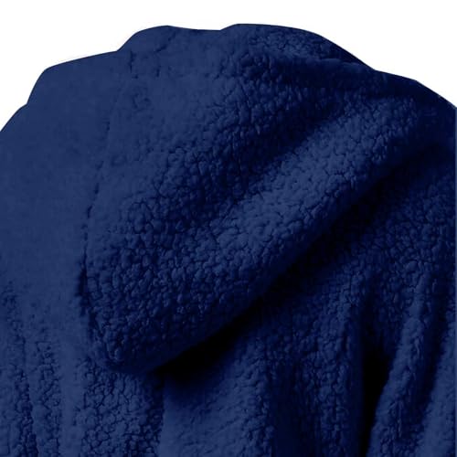 Womens Sherpa Jacket Fuzzy Fleece Warm Zip Up Hoodies Comfy Teddy Coat Winter Oversized Outerwear With Pockets3