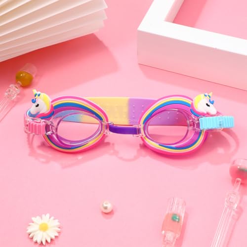 PRETYZOOM Anti-Fog Swimming Goggles for Kids Cute Unicorn Design with Adjustable Strap Comfortable Silicone Fit Perfect for Toddlers Age 3-6, 6.10 X 2.16 X 1.57 Inches - image 7