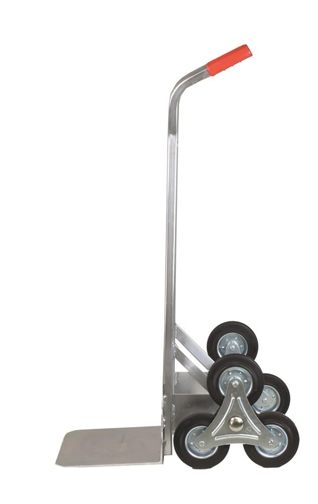 Svelt Carrello Saliscale in Alluminio con Pedana Maggiorata e Struttura Rinforzata, 6 Ruote Ø150 mm con Mozzo in Ferro, Portata 120 kg