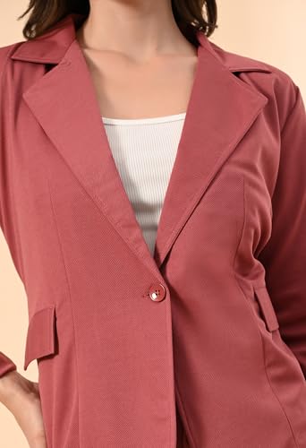 Image of Women's 3-Piece Suit Set | Solid Cotton Blend Blazer, Trousers & Camisole Top | Professional Office & Business Wear Outfit