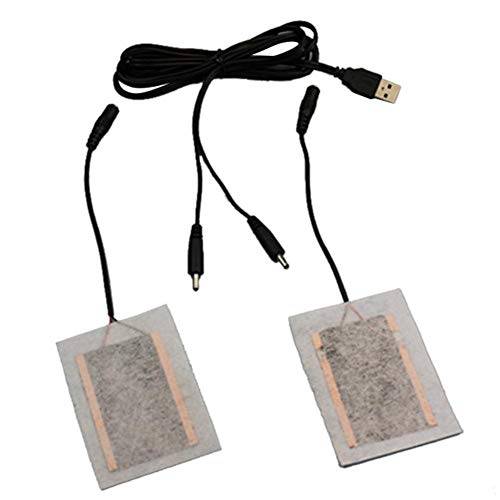 Destinely Almohadilla térmica para Guantes, Guantes eléctricos Suaves de Invierno USB sin Dedos, Guantes de Ciclismo, Guantes eléctricos de Invierno Paño Calefactor para Brazo, Cintura, Mano Caliente