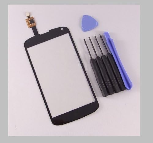 Touch Screen Digitizer for LG Google Nexus 4 E960 - Black ~ Front Panel Glass Lens ~ Repair / Replacement Part + Tools