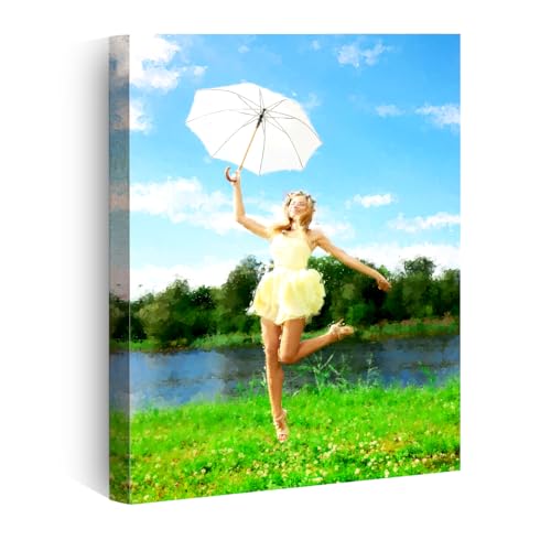 DROLLX Custom Oil Painting Portrait Canvas from Photo Wall Art Personalized Prints