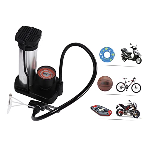 BCOATH Portable High Pressure Foot Pump for Bikes Durable Inflator for Outdoor Use Compatible with Motorcycles Air Beds and Inflatable Lightweight Design Silver