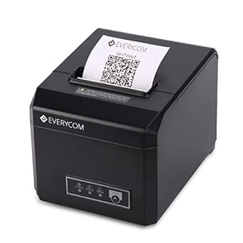 Everycom EC-801 80mm (3 Inches) Direct Thermal Printer - Monochrome - Desktop - Auto Cutter - Receipt Print (EC801UL)
