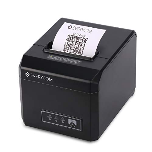Image of Everycom EC-801 80mm (3 Inches) Direct Thermal Printer - Monochrome - Desktop - Auto Cutter - Receipt Print (EC801UL)