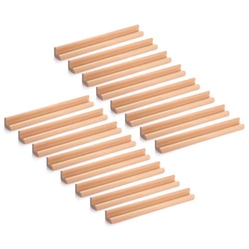 Soportes de madera para fichas de Scrabble 16 piezas miniatura 2