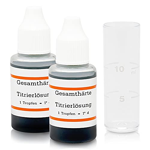 Aquintos Messbesteck - Wasserhärte - Titrierlösung - Messung von Gesamthärte und Resthärte - Härtemessbesteck-Set - Made in Germany Cover