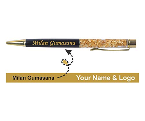 Image of Personalized Metal ballPen With Name Engraved, Best for Gift, Name Printed Pen, Ball pen name printed for gift (Pack of 2)
