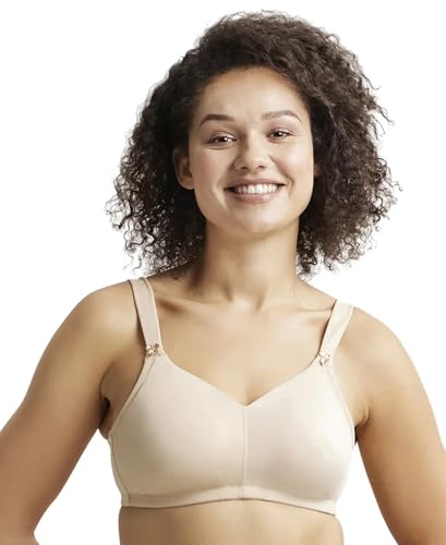 Image of Jockey 1841 Minimizer Bra | Wirefree | Non Padded | Full Coverage with Broad Fabric Straps | Microfiber Nylon Elastane Fabric