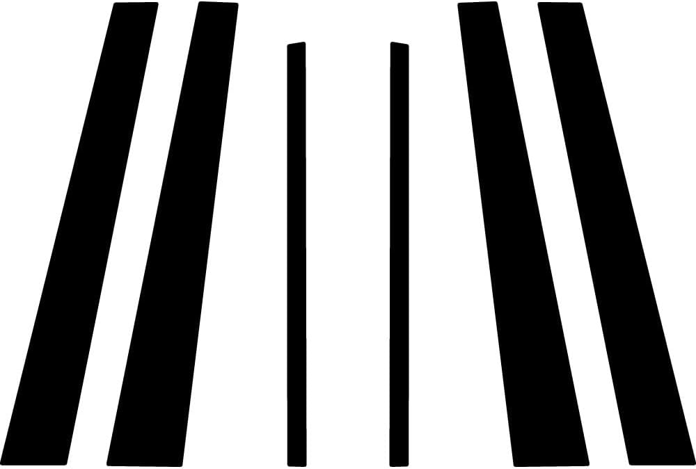 Rvinyl Pillar Post Window Trim Compatible with Mercedes-Benz M-Class 1998-2005 - Gloss (Black)