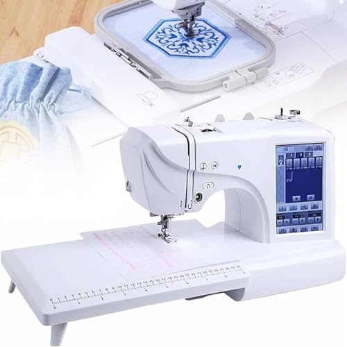 GEJLELDS Macchina da Ricamo Elettrica, Macchina da Cucire Automatica con Ampio Touch Screen LCD, Strumento per Ricamo Fai da Te, 210 Lettere e 30 Bordi con Motivi Incorporati, Cucito Semplificato GEJLELDS Macchina da Ricamo Elettrica, Macchina da Cucire Automatica con Ampio Touch Screen LCD, Strumento per Ricamo Fai da Te, 210 Lettere e 30 Bordi con Motivi Incorporati, Cucito Semplificato