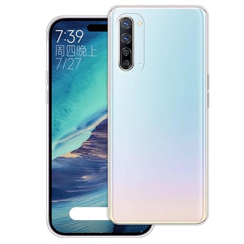 WUACYEAMING Cover per Oppo Find X2 Lite/Reno3 5G,Cover Case in Silicone Trasparente Ultra Sottile e Leggera, Anti Ingiallimento Custodia con Antiurto, Anti-Graffio e Retro TPU-(trasparente)