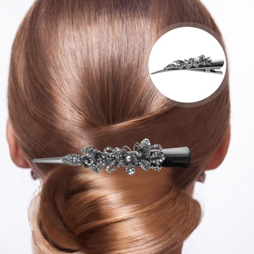 Pinza para cabello cristal con diseño rhinestone 13.5 cm miniatura 4