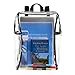Lewis N. Clark Heavy Duty PVC Clear Backpack Stadium Approved See Through Transparent Bookbag for School, Travel, Concerts + Sporting Events