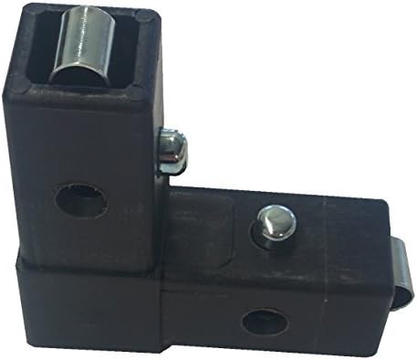EZTUBE 2-Way Black Corner Aluminum Extrusion Push pin Assembly Connector. Plastic Composite Coupler connectors.