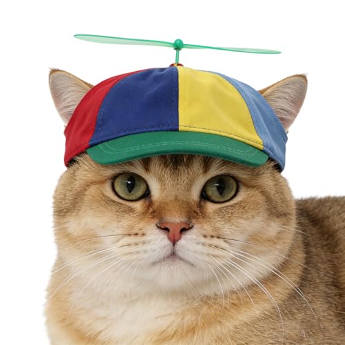 IPENNY Colorful Pets Propeller Hat, Rainbow Helicopter...
