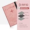 AOOSU Passfodral, RFID-blockerande passhållare, PU-läder resedokumenthållare vattentät slitstark för pass, kreditkort, ID-kortfodral, Orange #3
