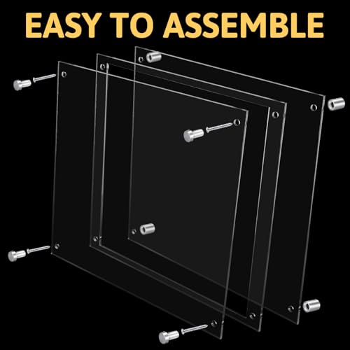 Support mural acrylique vinyle transparent sans cadre lot de 6 - 4