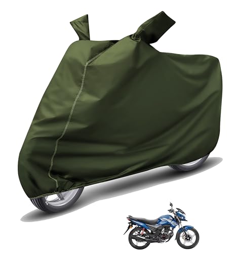 Image of Auto Hub Waterproof Bike Cover Compatible with CB Shine SP Dustproof, UV Protection Two Wheeler Bike CB Shine SP Cover - Green