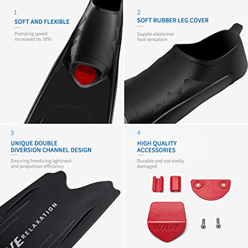 Long Blade Diving Fins for Freediving and Spearfishing Fins Scuba Diving Swimming Training - image 5