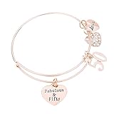 Infinity Collection 50th Birthday Gifts for Women, 50th Birthday Expandable Charm Bracelet, Fabulous and Fifty Bracelet, Perfect 50th Birthday Gift Idea for Her