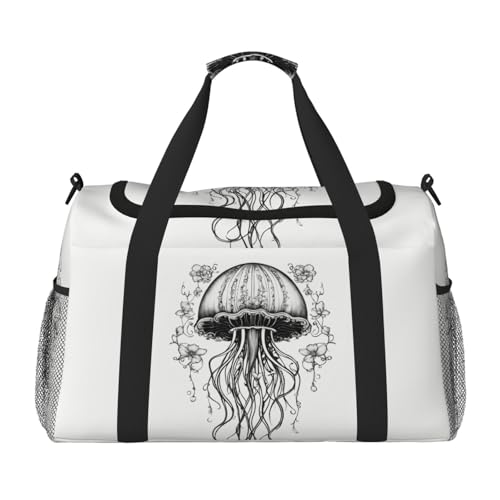 Sac à main d'entraînement étanche motif méduse avec rangement sport