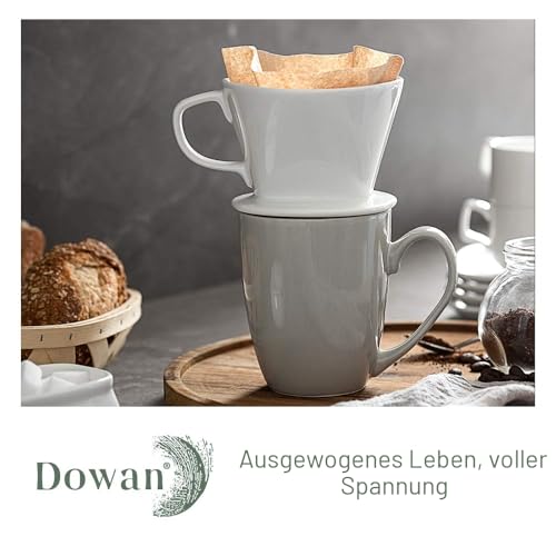 DOWAN Kaffeefilter Porzellan Größe 2, Permanent Kaffeefilter für 2 Tassen – Ansicht 3