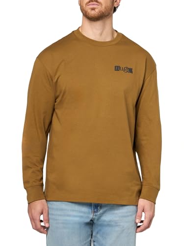 T-Shirt à Manches Longues Hugo Retro Logo Homme Confort Coton Respirant