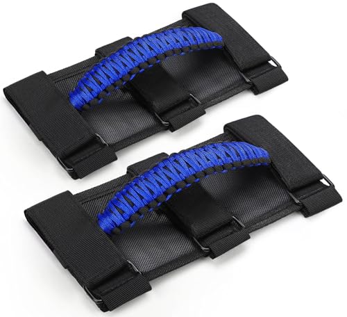 Image of moveland 2 Pack Roll Bar Grab Handles for Jeep Wrangler TJ YJ JK 1955-2023