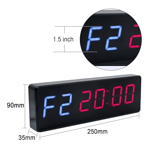 Minuteur numérique LED 25,4 cm avec télécommande et luminosité réglable - 5