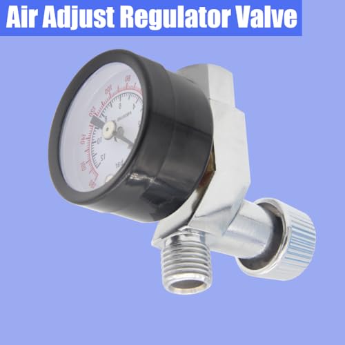 Image of Air Adjust Regulator Valve Sensitive Pressure Regulator 1 /4 inch NPS Thread for Spray Gun Paint Gun and Pneumatic Tools with Pressure Gauge