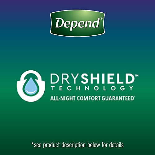 Depend Night Defense Women's Overnight Adult Incontinence Underwear, L, Light Pink, 30 Count (Pack Of 4 | Total Of 120 Ct) #TOP4