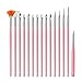 Produktbild 15 Set Professionelle Maniküre-UVgel-Bürsten-Feder-Nagel-Kunst-Malerei Zeichnung Pinsel Lichttherapie Maniküre-Werkzeug Stift 3 Farben Optional (Color : Pink)