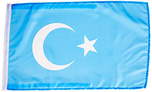 FLAGGE UIGUREN 45x30cm mit kordel - UYGHUREN FAHNE 30 x 45 cm - flaggen AZ FLAG Top Qualität