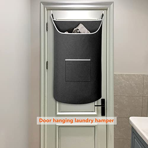 XL-Hanging-Laundry-Hamper-Bag-Black-Door-Hanging-Hamper-with-Large-Openging-Hanging-Laundry-Hamper-Storage-Bag-Large-Size-36X22-Inch-Black