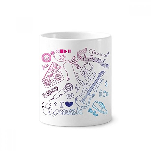 Support en céramique brosse à dents stylo tasse casque de musique