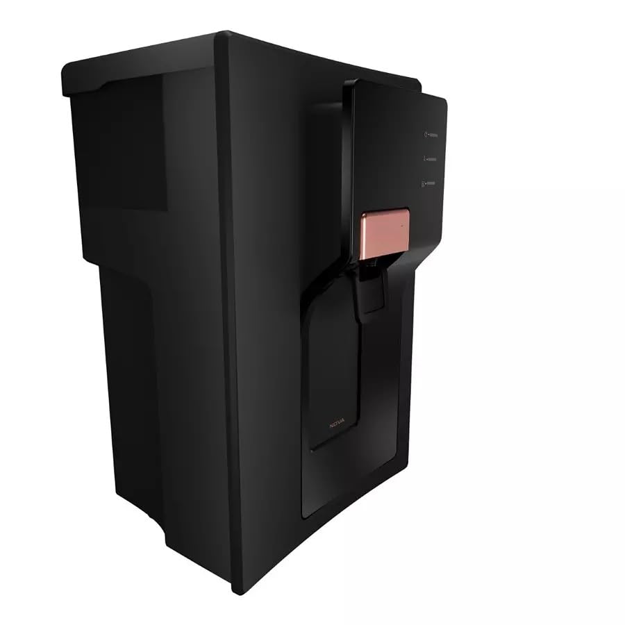 Side view of the water purifier, suitable for countertop placement