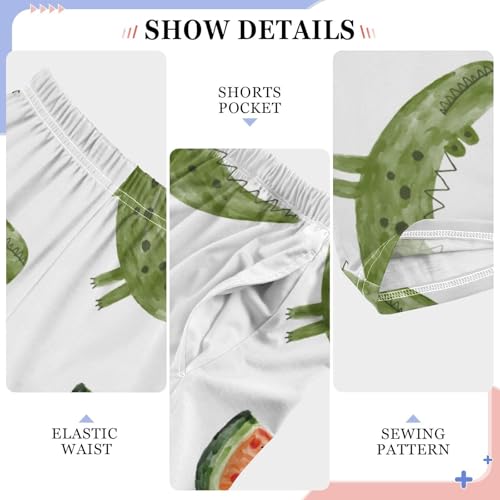 Green Alligator Boys Pants Boys Athletic Pants Long Pant for Boywith Pockets Wide-Leg Size 6-14Y4