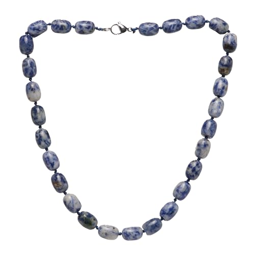 Collier en perles de pierres naturelles fait main pour femme élégante