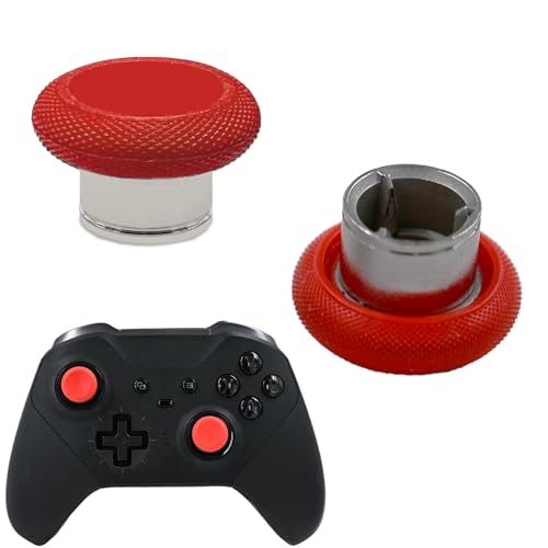 Image of 2 Pack Elite 2 Controller Short Thumbsticks Replacement for Xbox Elite Series 2 Controller,0.39in Standard Height Concave Magnetic Analog Short Joysticks Replacement for Elite Series 2 Core (Red)