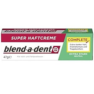 blend a dent Super-hechtcrème, extra sterk, neutraal, 47 g, verpakking van 6 stuks (6 x 47 g) van blend a dent