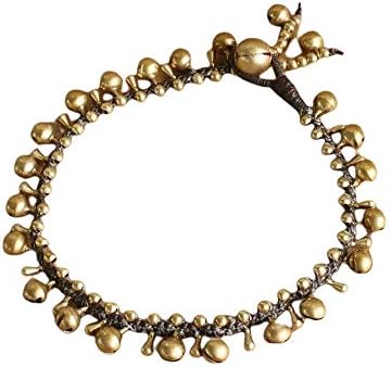 Ideabracelets Foot Jewelry Beach Wearing, Boho Ankle Bracelets For Women, Gypsy Foot Bracelet, Brass Bell Anklets For Girls, Birthday Gift For Teenager