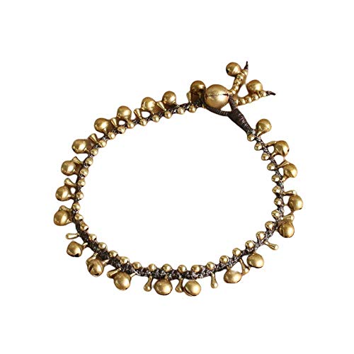 Ideabracelets Foot Jewelry Beach Wearing, Boho Ankle Bracelets For Women, Gypsy Foot Bracelet, Brass Bell Anklets For Girls, Birthday Gift For Teenager #TOP3