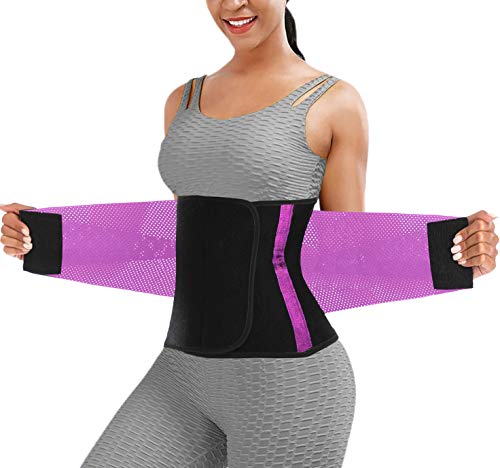 Waist Trainer for Women - Waist Trainer for Weight Loss - Waist Trimmer (Purple, XX-Large)