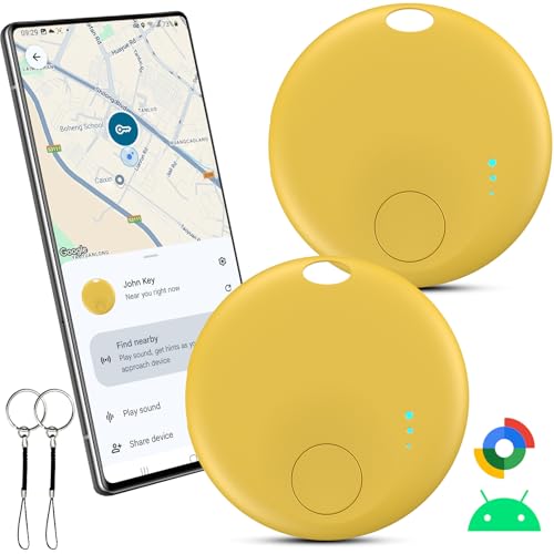 #Commissioniguadagnate<br>Android Smart Tracker Tag Tracker Tag Android Bluetooth Localizzatore Tracker Tag Localizzatore per Bagagli/Borse/Portafogli/Zaini Chiavi Trova Oggetti Compatibile “Google Find Hub”